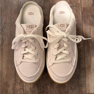 UGG Women's Off-White Lace-Up Sneakers
